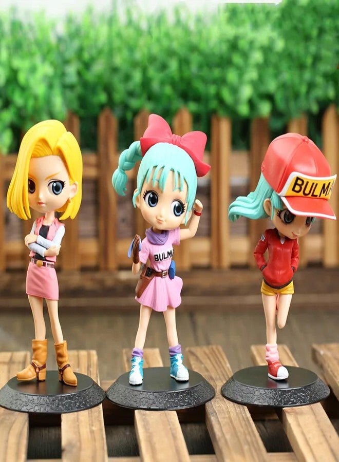 AUGEN Bulma Set of 3 Action Figure Limited Edition for Car Dashboard, Decoration, Cake, Office Desk & Study Table (13cm)(Pack of 3) - Image 3